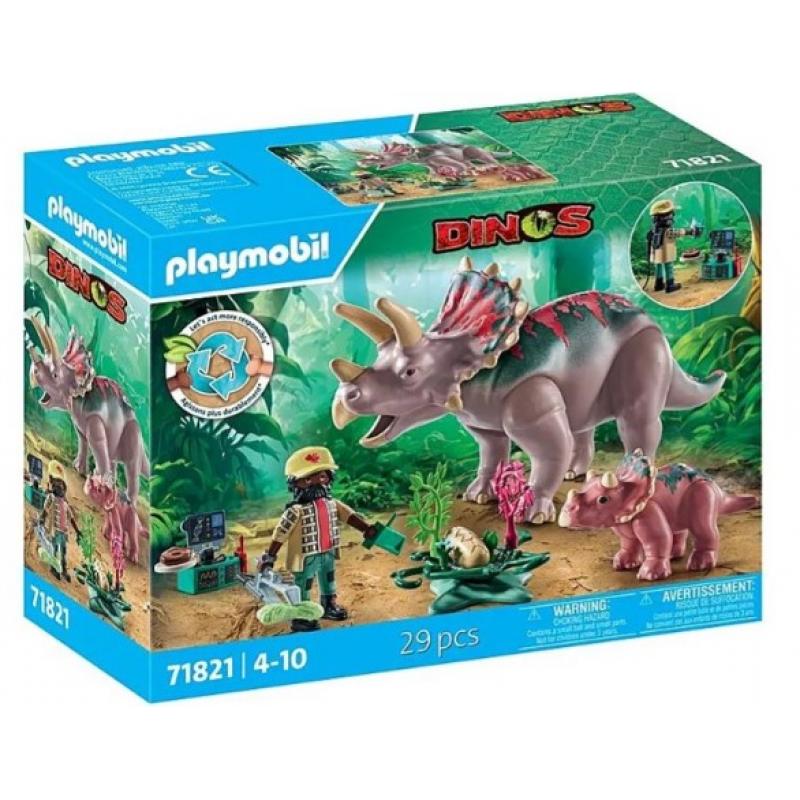 Playmobil Dinos: 71821 Τρικεράτοπες και Εξερευνητής