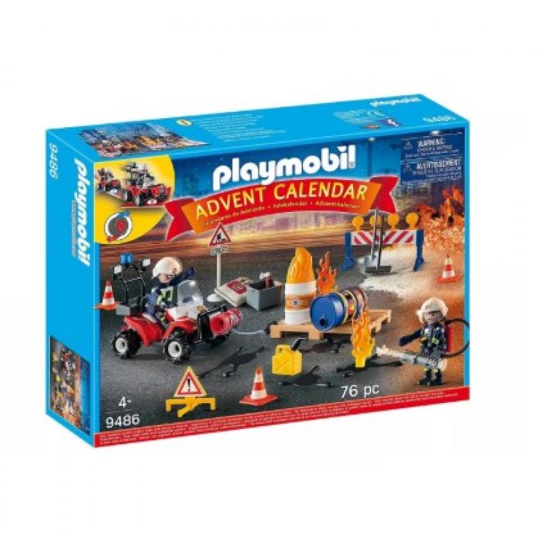 Playmobil Χριστουγεννιάτικο Ημερολόγιο - 9486 Επιχείρηση Πυρόσβεσης Εργοταξίου