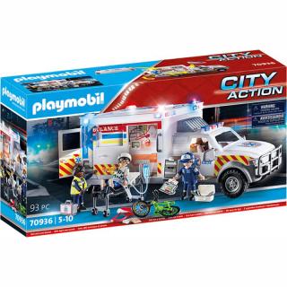 Playmobil - US Ambulance: 70936 Όχημα Πρώτων Βοηθειών