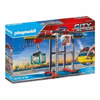 Playmobil City Action - 70770 Γερανογέφυρα Φορτοεκφόρτωσης Container