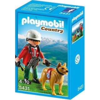 Playmobil Country - 5431 Διασώστης με Σκύλο-Ανιχνευτή