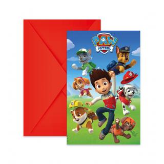 Paw Patrol Lets Roll Προσκλήσεις & Φάκελα με Κοπτικό FSC 6 τεμ.