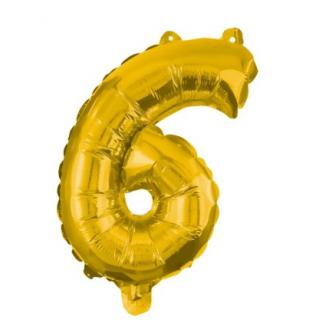 Μπαλόνι No 6 - 91190 Decorata Party Foil Balloon - 86 cm - Gold