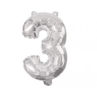 Μπαλόνι No 3 - 91197 Decorata Party Foil Balloon - 86 cm - Silver