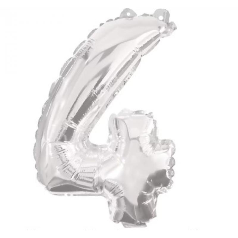Μπαλόνι No 4 - 91198 Decorata Party Foil Balloon - 86 cm - Silver