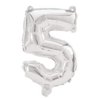 Μπαλόνι No 5 - 91199 Decorata Party Foil Balloon - 86 cm - Silver