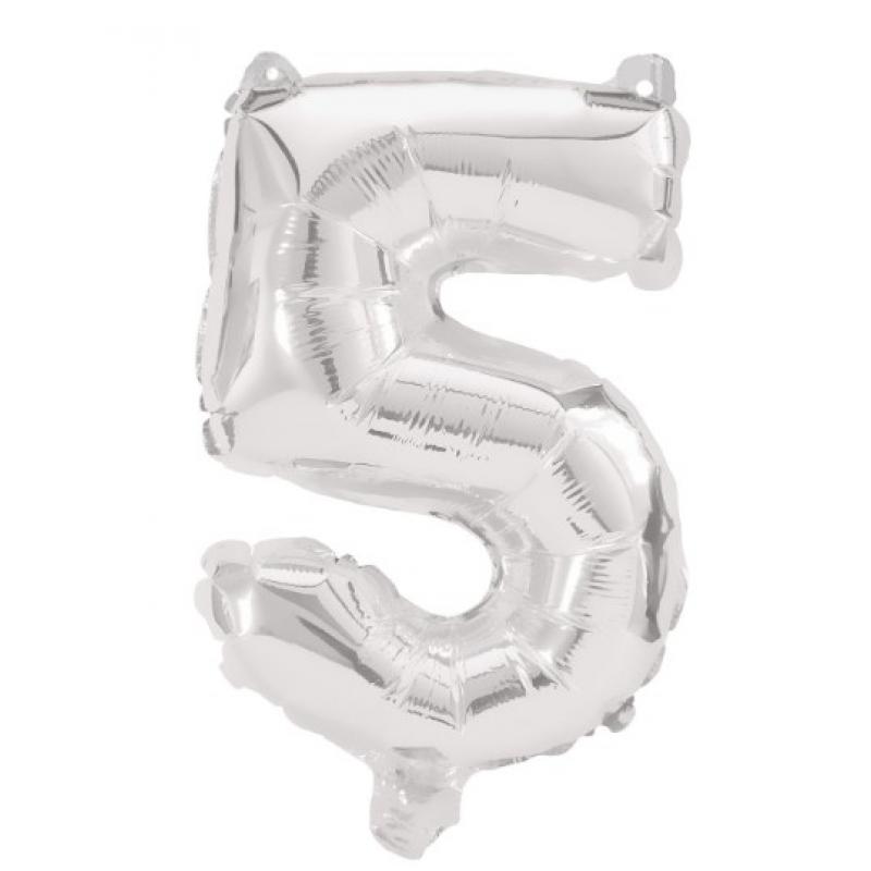 Μπαλόνι No 5 - 91199 Decorata Party Foil Balloon - 86 cm - Silver