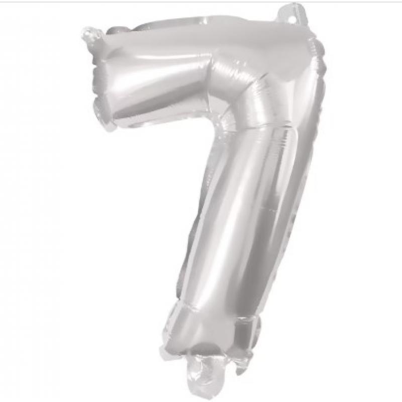 Μπαλόνι No 7 - 91201 Decorata Party Foil Balloon - 86 cm - Silver
