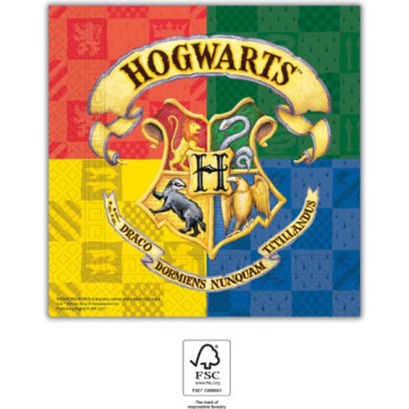 Harry Potter Hogwarts Χαρτοπετσέτες 2φυλλες 33 x 33 20 τεμ. FSC