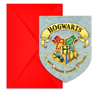 Harry Potter Hogwarts Προσκλήσεις & Φάκελα με Κοπτικό FSC 6 τεμ.