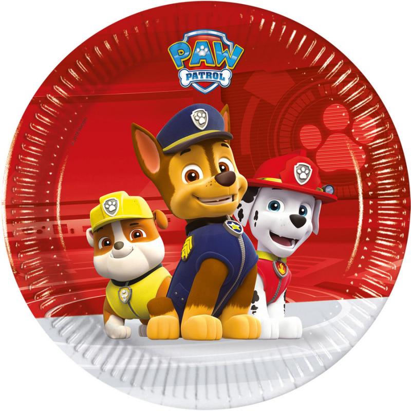 Paw Patrol Ready for Action Πιάτα Μεσαία 20 εκ. 8 τεμ. FSC