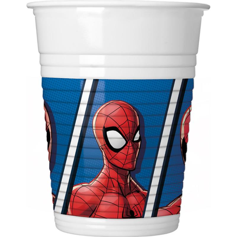 Marvel Spiderman Team Up Ποτήρια Πλαστικά (WM) 200 ml 8 τεμ.