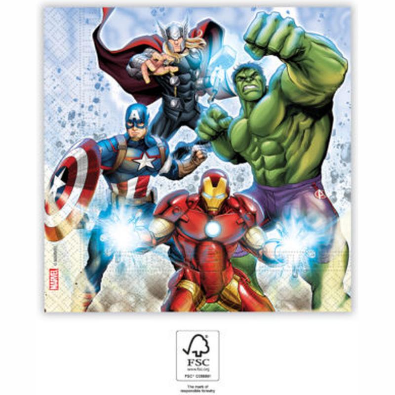 Marvel Avengers Infinity Stones Χαρτοπετσέτες 2φυλλες 33 x 33 20 τεμ. FSC