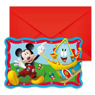 Mickey Next Generation Disney Rock the House Προσκλήσεις & Φάκελα με Κοπτικό FSC 6 τεμ.