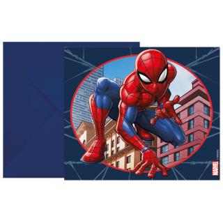 Marvel Spiderman Crime Fighter Προσκλήσεις & Φάκελα με Κοπτικό FSC 6 τεμ.