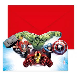 Marvel Avengers Infinity Stones Προσκλήσεις & Φάκελα με Κοπτικό FSC 6 τεμ.