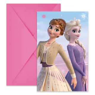 Frozen 2 Disney Wind Spirit Προσκλήσεις & Φάκελα με Κοπτικό FSC 6 τεμ.