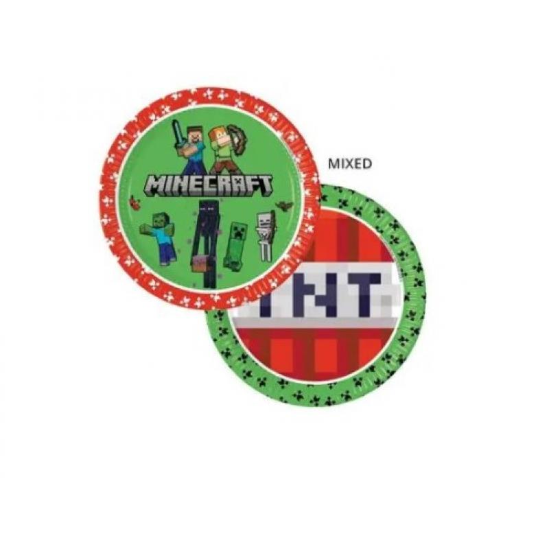 Πιάτα Μεγάλα 23 εκ. Minecraft 8 τεμ. FSC