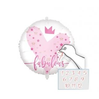 Μπαλόνι Foil Personalsed Milestone Pink Decorata 46 εκ.