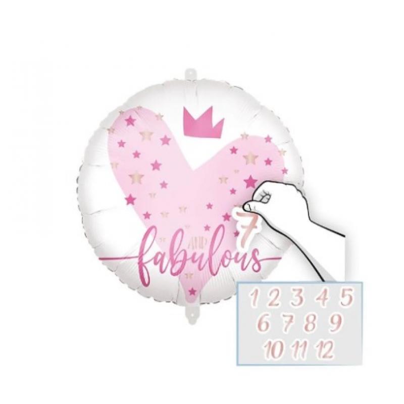 Μπαλόνι Foil Personalsed Milestone Pink Decorata 46 εκ.