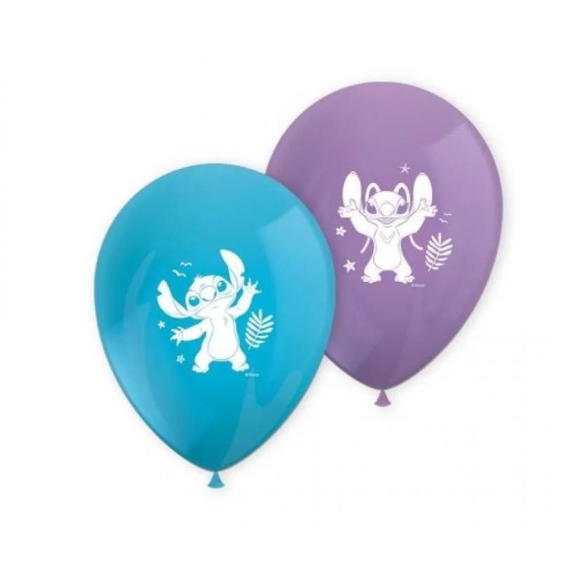 Μπαλόνια Disney Stitch & Angel 8 τεμ. Latex τυπωμένα