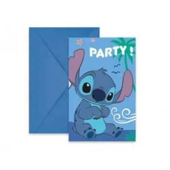 Προσκλήσεις & Φάκελα με Κοπτικό FSC Disney Stitch & Angel 6 τεμ.