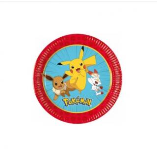 Πιάτα Μεσαία 20 εκ. Pokemon 8 τεμ. FSC
