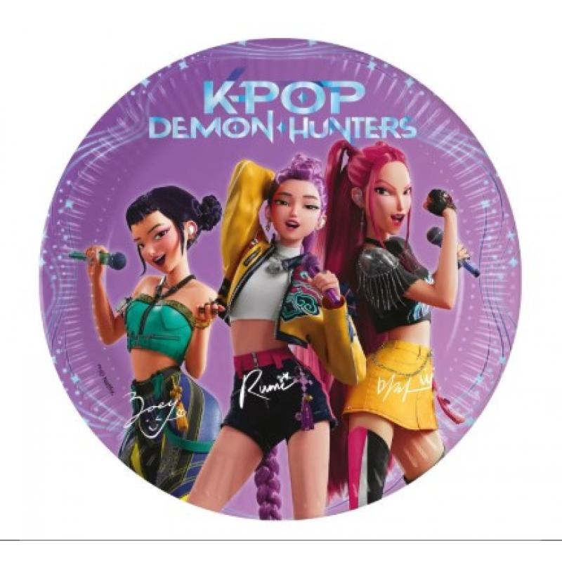 Πιάτα Μεσαία 20 εκ. K-Pop Demon Hunters 8 τεμ. FSC