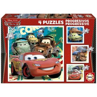 Educa Puzzle Cars 4 Puzzles (12-16-20-25)