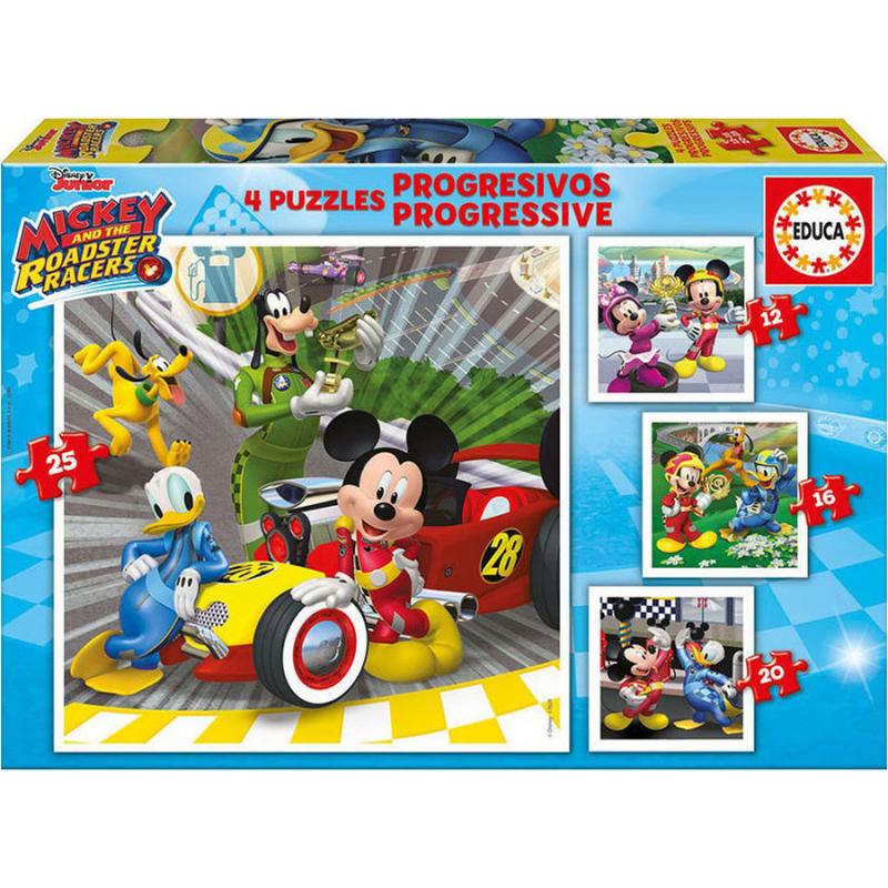 Educa Puzzle Mickey & Friends 4 Puzzles (12-16-20-25)
