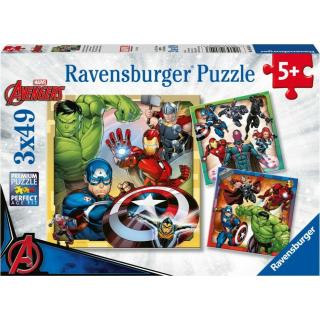 Παζλ 3x49 τεμ. Avengers - Ravensburger
