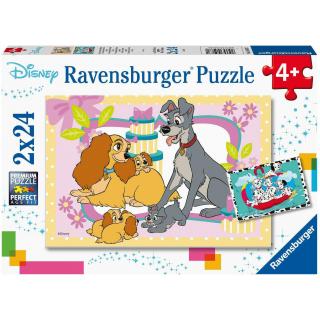 Παζλ 2χ24 Τεμ. Σκυλιά της Disney - Ravensburger