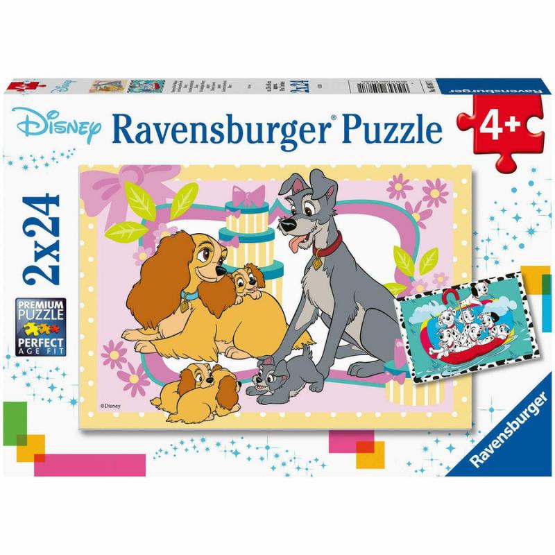 Παζλ 2χ24 Τεμ. Σκυλιά της Disney - Ravensburger