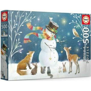 Educa Puzzle Snowman and Friends 500 τεμ.