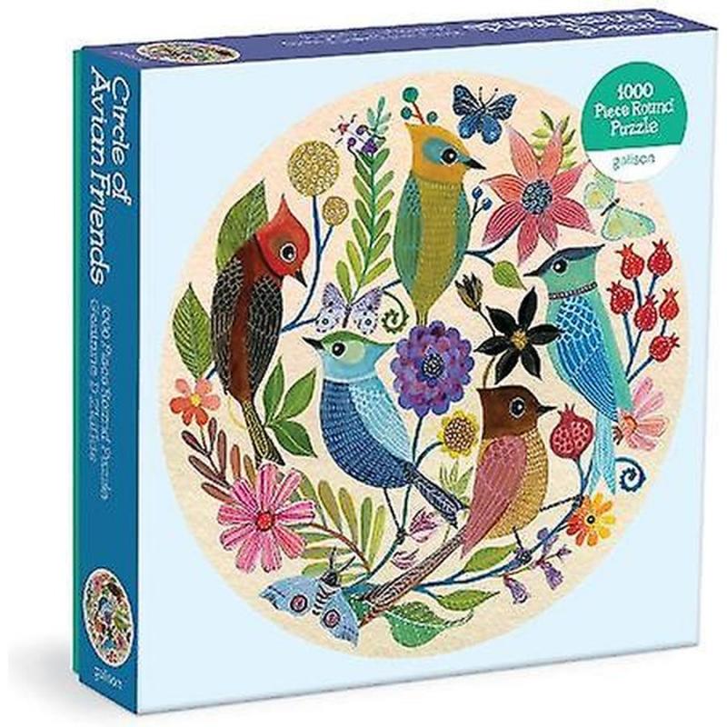 Circle of Avian Friends Round Puzzle - 1000pcs - EN