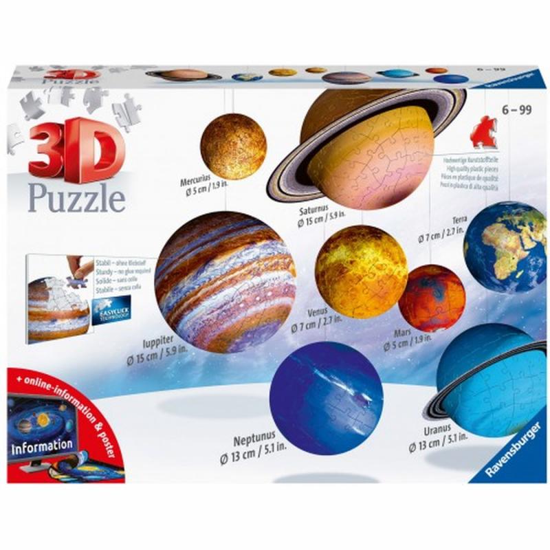 3D Puzzle 522 τεμ. Ηλιακό Σύστημα - Ravensburger