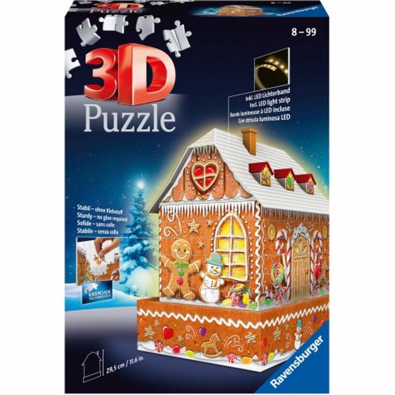 3D Puzzle Midi 216 τεμ. Gingerbread Σπιτάκι - Ravensburger