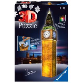 3D Puzzle Night Edition 216 τεμ. Big Ben - Ravensburger