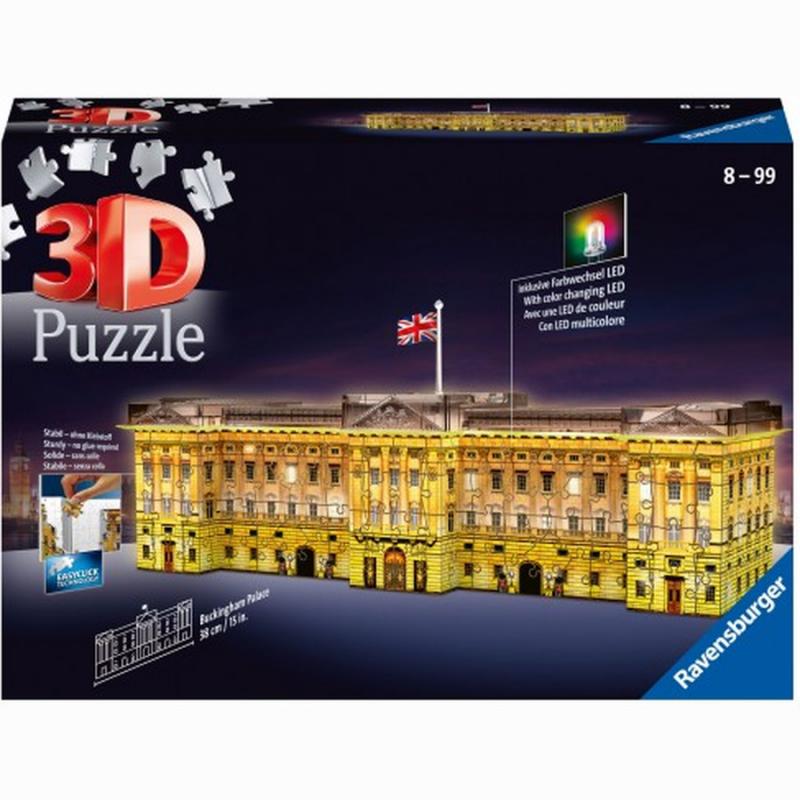 3D Puzzle Night Edition 216 τεμ. Παλάτι του Μπάκιγχαμ - Ravensburger