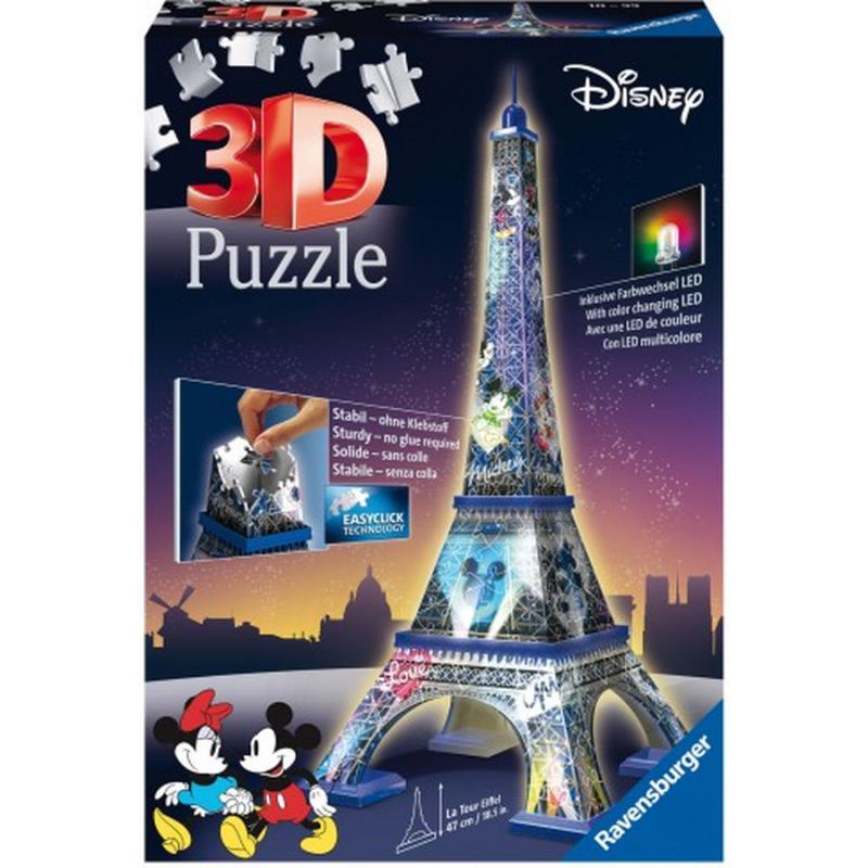 3D Puzzle Night Edition 216 τεμ. ’ιφελ Disney - Ravensburger