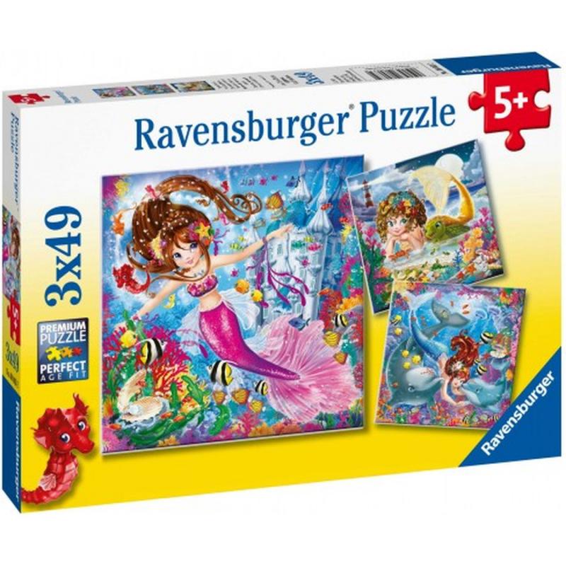 Παζλ 3x49 τεμ. Γοργόνες - Ravensburger