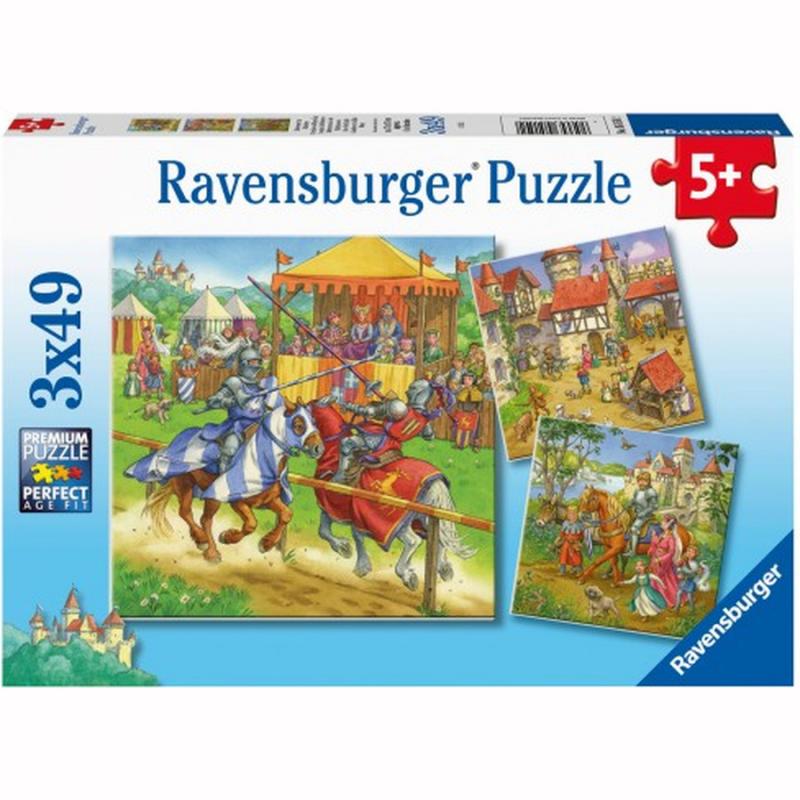 Παζλ 3χ49 τεμ. Ιππότες - Ravensburger