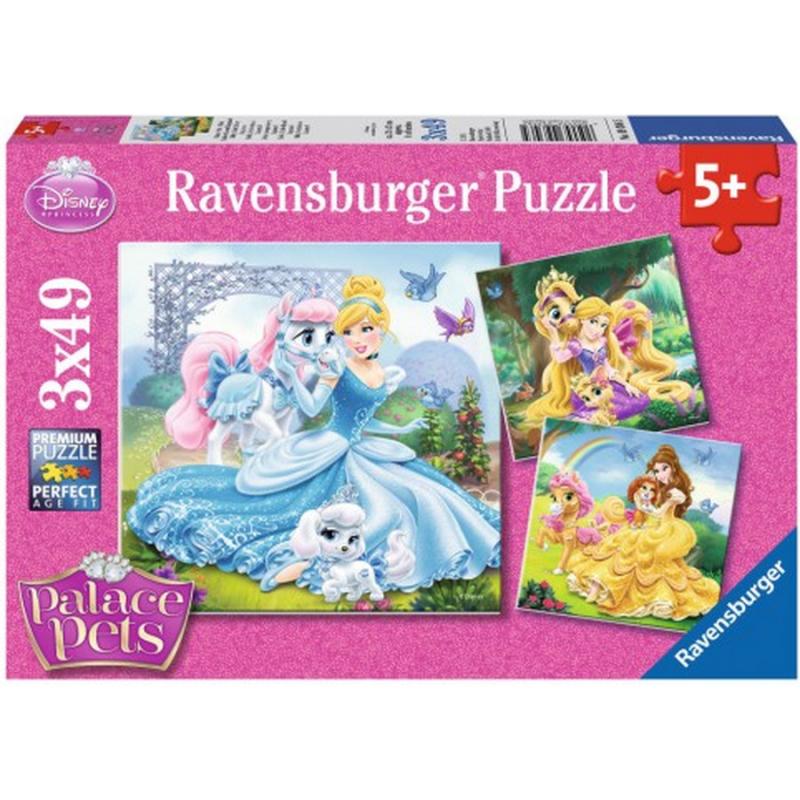 Παζλ 3x49 τεμ. Disney Πριγκίπισσες Palace Pets - Ravensburger