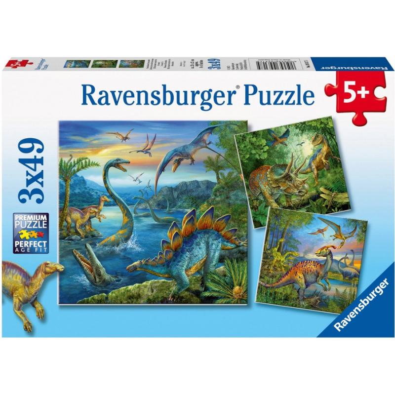Παζλ 3x49 τεμ. Δεινόσαυροι - Ravensburger