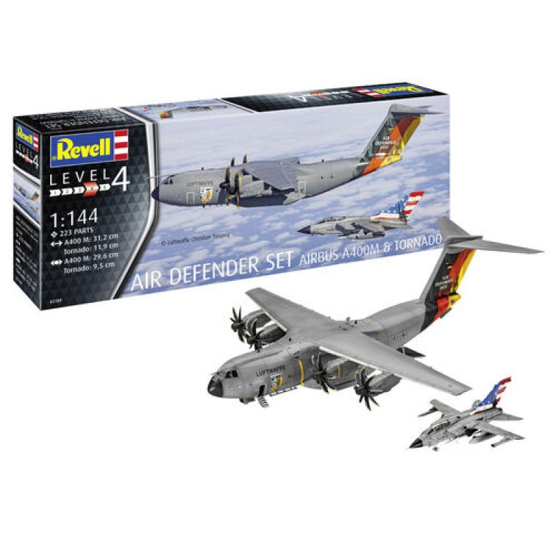 Revell: 1:144 Air Defender Set - Airbus A400M & Tornado