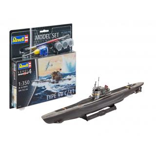 Revell: Model Set 1:350 German Submarine Type VII C/41