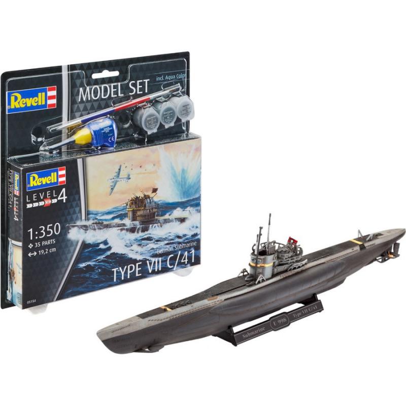 Revell: Model Set 1:350 German Submarine Type VII C/41