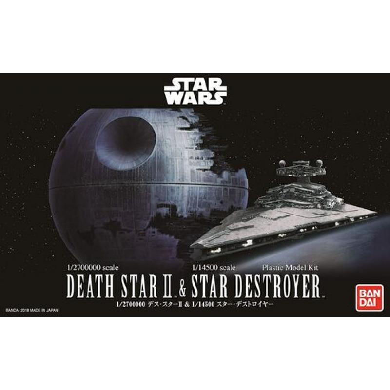 Revell: 1:2700000 Death Star II & 1:14500 Imperial Star Destroyer (Bandai)