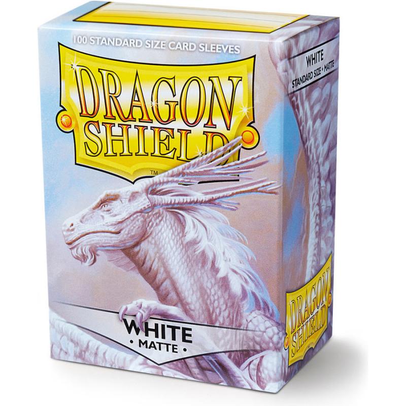 Dragon Shield Standard Sleeves - Matte White (100 Sleeves)