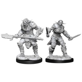 D&D Nolzur's Marvelous Miniatures: Bugbear Barbarian Male & Bugbear Rogue Female